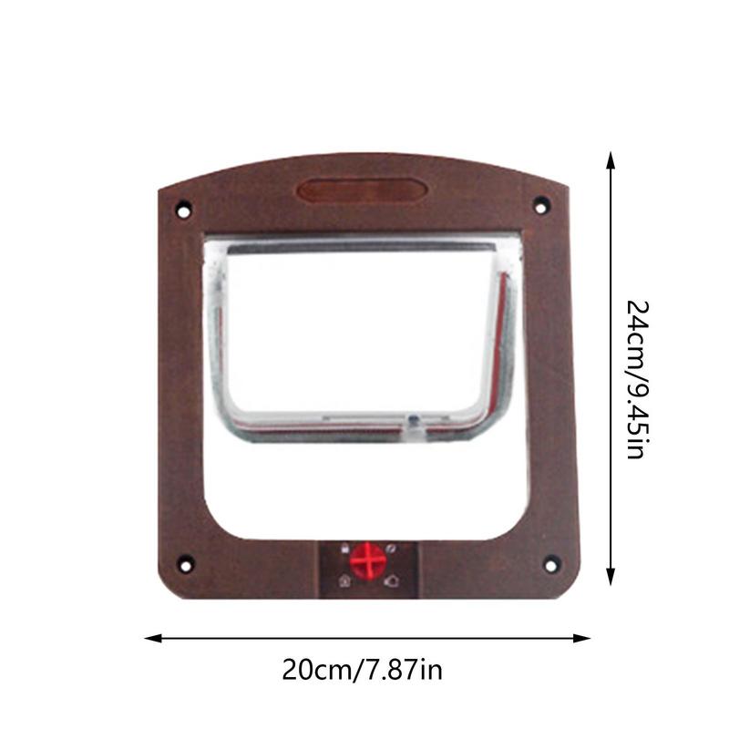 Cat Flap Door with 4 Way Locking for Interior Exterior Doors Weatherproof Pet Doors for Cats & Doggies Suit Accessories