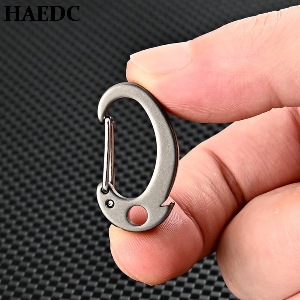 Mini Titanium Alloy Car Keychain Men's Outdoor Mountaineering Backpack Buckle Fast Hanging Buckle f235e 5 27720