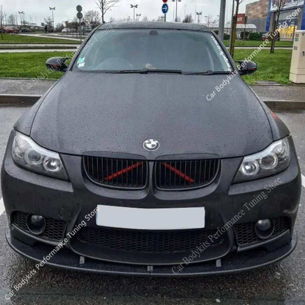 For BMW E90 E91 E92 E93 M3 2Pcs Front Bumper Splitter Lip 3 Series 320i 320d 330i Modify M3 Spoiler Diffuser 2008-2012 Tuning