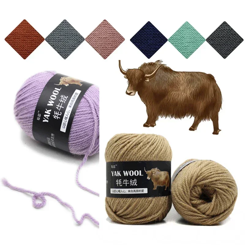 Yak Yarn 1pc 100g Wool for Knitting Swetry Lana Para Tejer Thick Yarn Hilos Para Tejer A Ganchillo Crochet smile