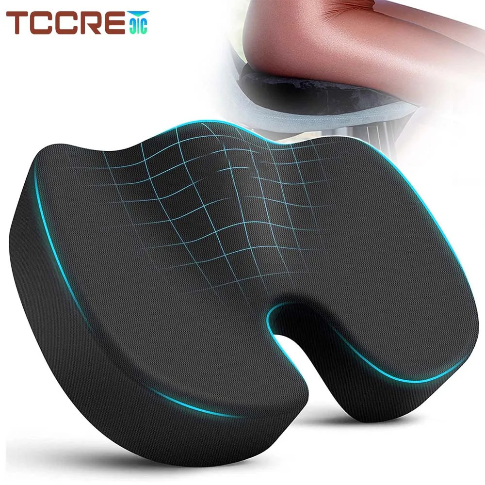 Travel Coccyx Seat Cushion Memory Foam U-Shaped Pillow for Chair Cushion Pad Car Office Hip Support Massage Orthopedic Pillow 240615