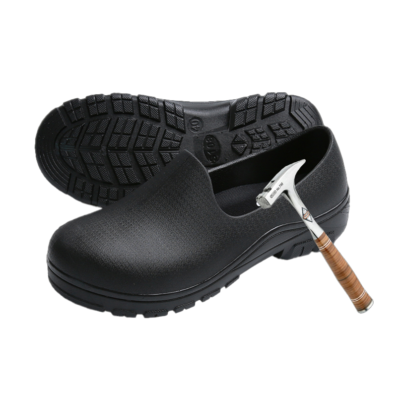 Kitchen Work Shoes Anti-Slip Waterproof Oil-proof Steel Toe Caps Working Safety Chef Shoes Hotel Restaurant Cook Casual Shoes