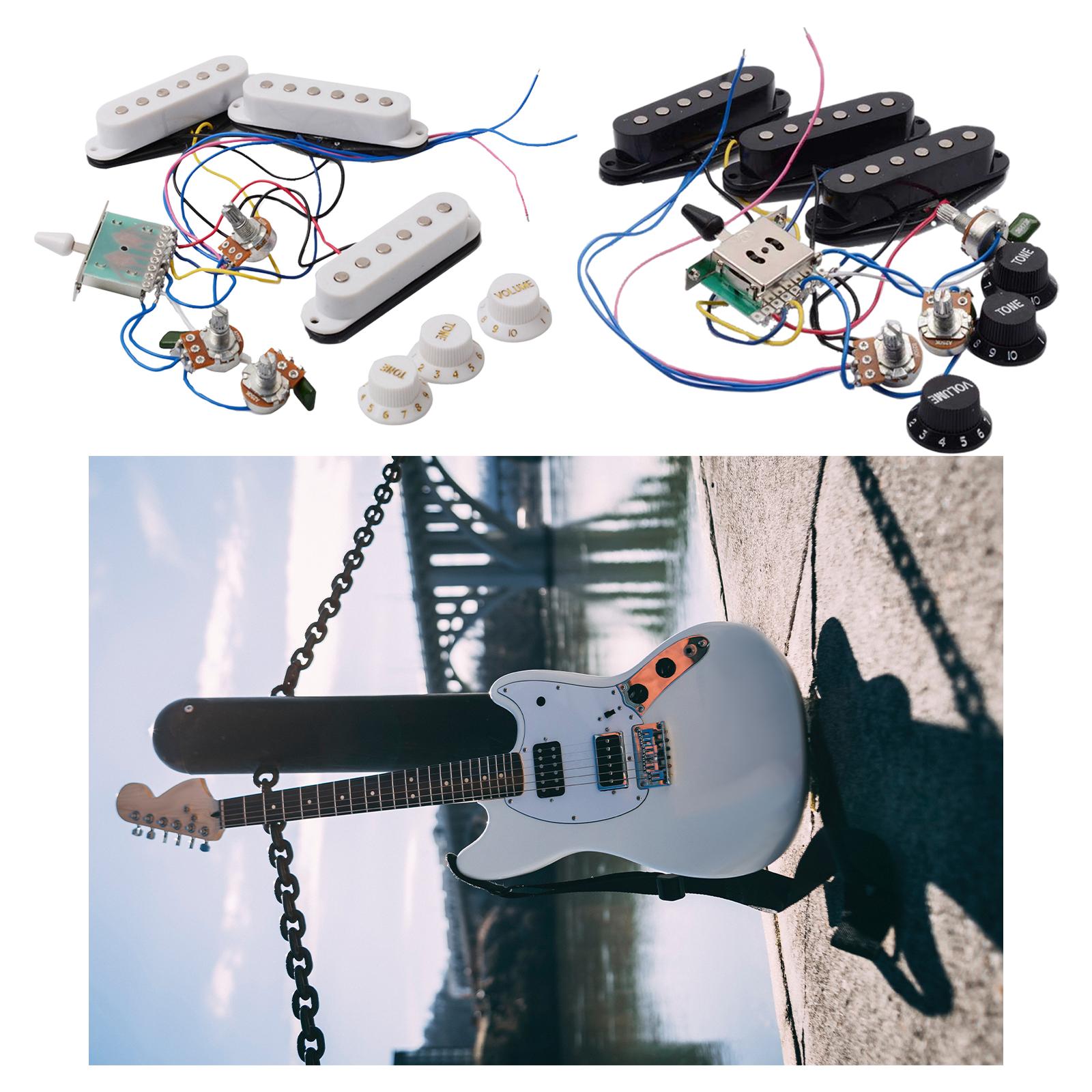 Guitar Pickup Set with Pickup Potentiometer Line Circuit Single Single Single Pickup for ST Electric Guitar Instrument Parts