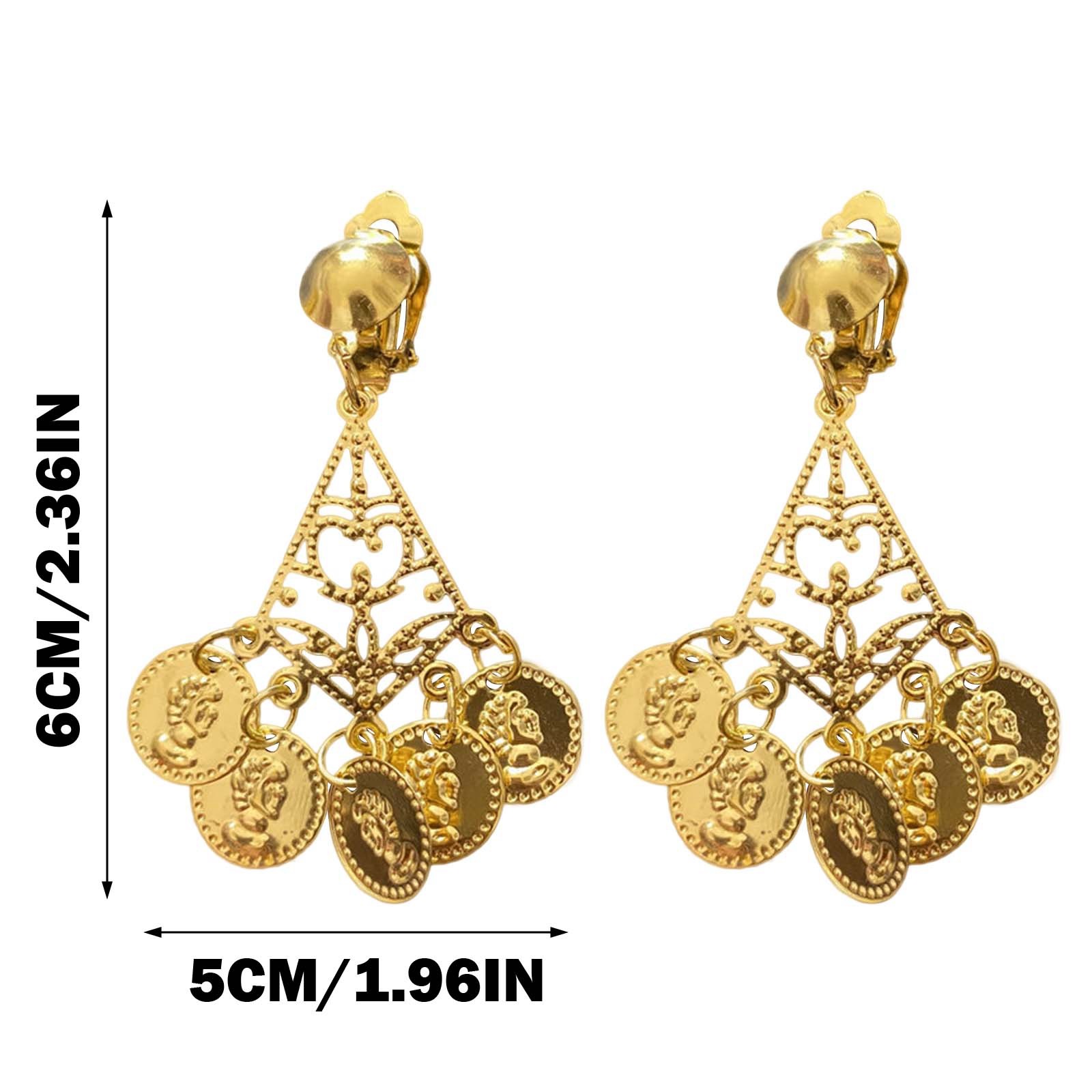 Pair Dance Jewelry A Belly Of Earrings Dancing Gold Belly Dance Gold Jewelry Earrings Earrings for Women Trendy Dangle smile