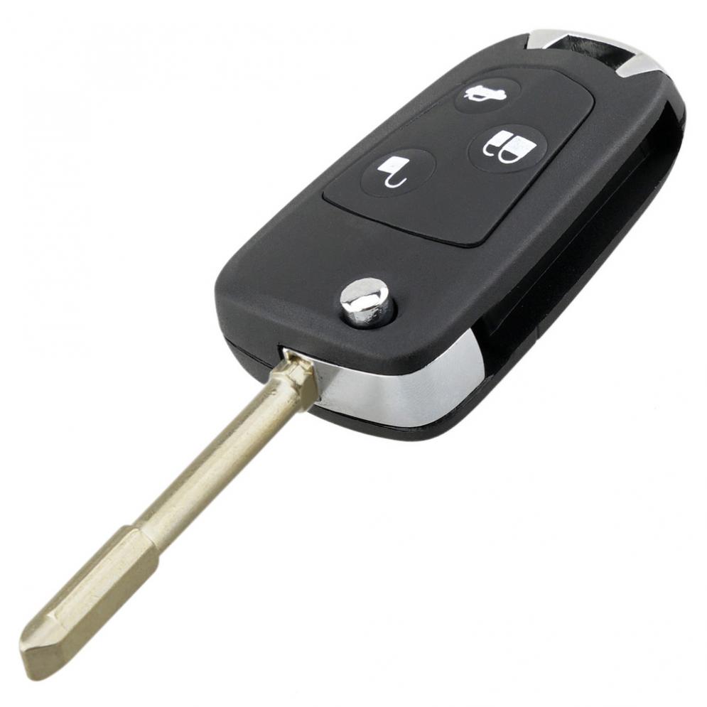 3 Buttons Remote Car Key Fob Shell Modified Flip Folding Flip Key Case Shell Fit for Ford Mondeo Fiesta with FO21 Blade