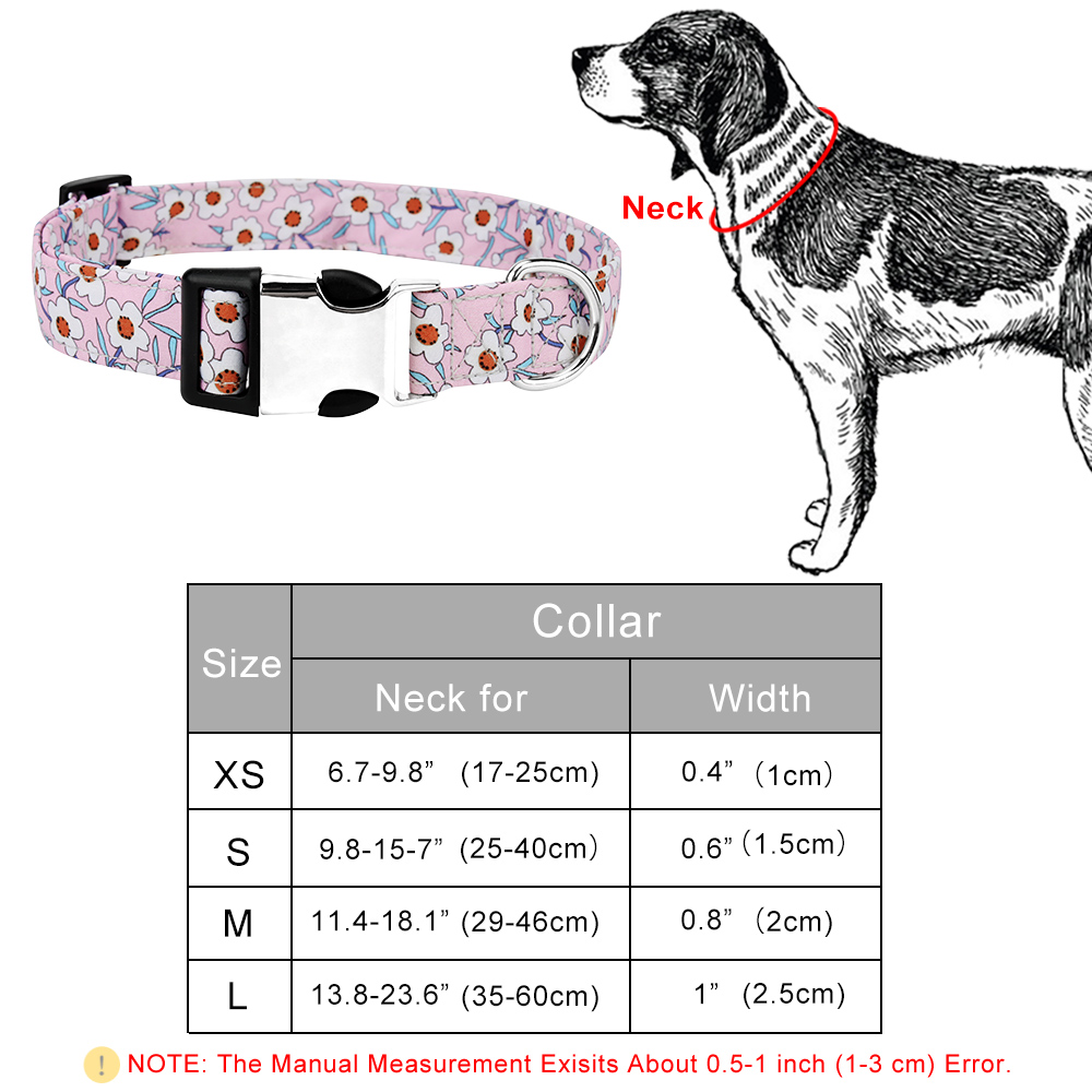 Dog Collar for Medium Dogs-Special Design Cute Small Medium Large Girl Pet Collar Soft Adjustable Fancy Floral Sunflower Collar