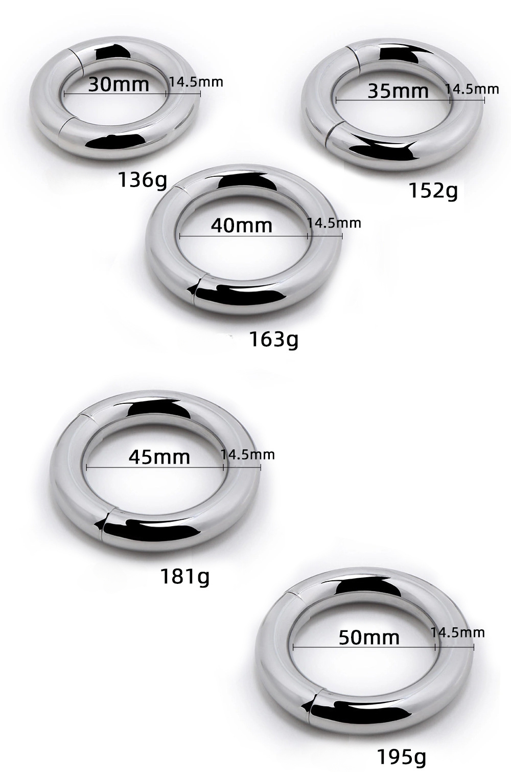 Metal Penile Ring Dick Stretch Exercise Magnetic ring Juguetes Sexuales Male Lcok Adult 18+ Sex Toy Scrotum Sleeve 66513 5 09f55