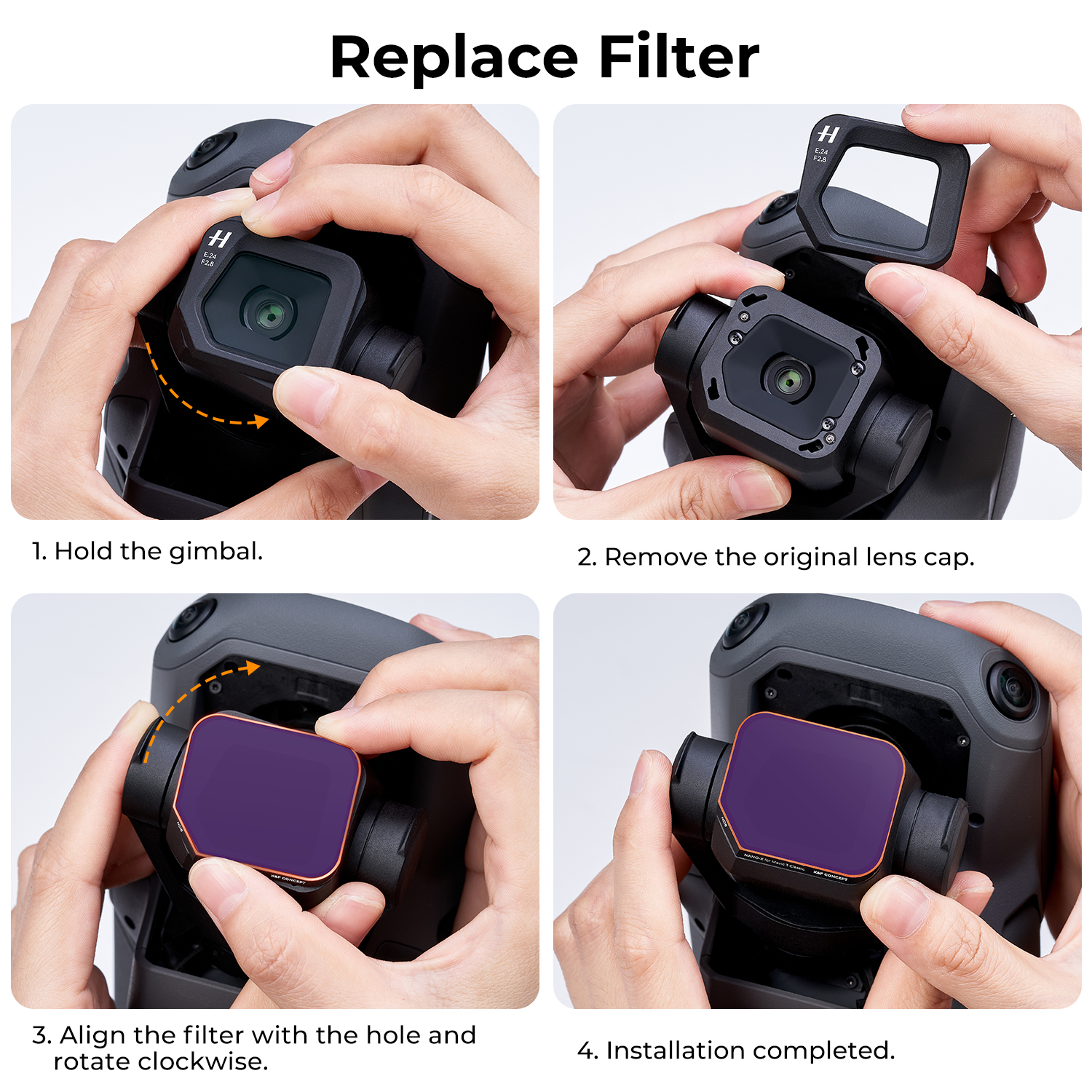 K&F Concept Drone Filter for DJI Mavic 3 Classic ND2-32 (1-5 Stop) Lenses Variable Neutral Density Camera Filters Accessories