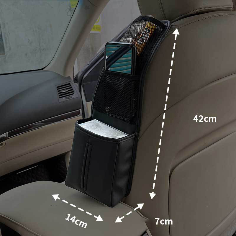 Car Seat Organizer Storage Bag Hanging Auto Seat Side Tissue Holder Multi-Pocket Drink Holder Pocket Car Accessories Interior