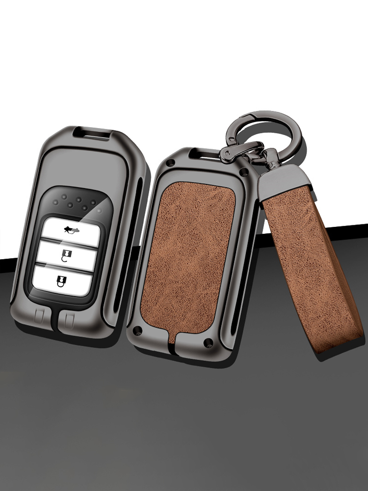 Car Key Case Cover For Honda Accord Fit Lucky Vezel City Civic CR-V HR-V Jade Jazz BRV BR-V HR-V Shuttle Pilot Crider Odyssey c664a