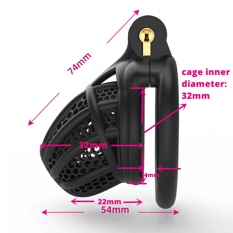 New 3D Print Design Breathable Black Male Chastity Cage Chastity Devices SM Penis Bondage Cock Cages Erotic Sexy Toys For Men 18
