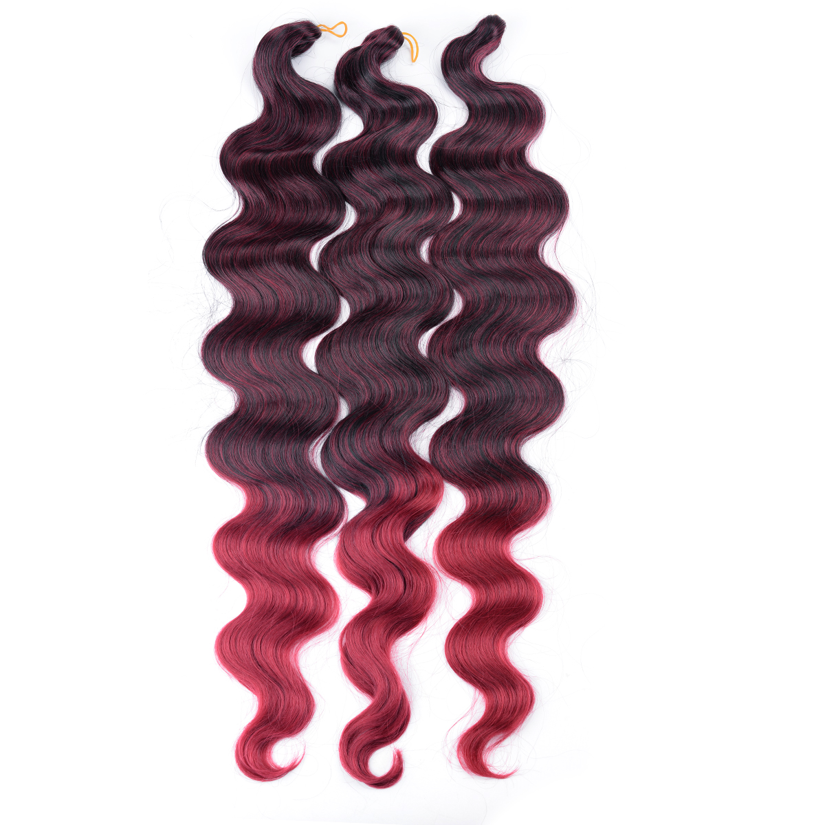 24Inch Body Wave Crochet Synthetic Hair For Black Women Deep Water Wave Ombre Braiding Hair Extensions High Temperature Fible fb814 5 21859