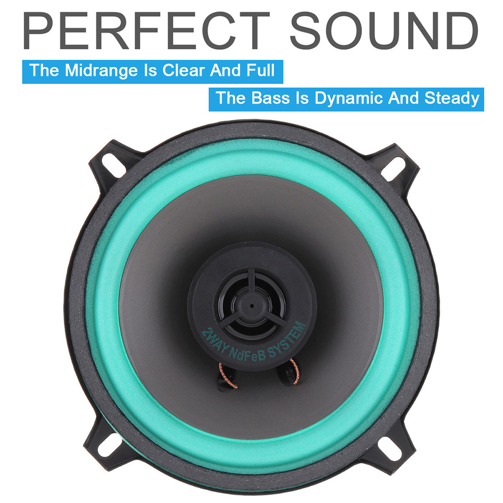 5 Inch 2 Way Full Frequency Car Stereo Speaker 12V Vehicle Audio Music Stereo Subwoofer Full Range Frequency Auto Audio