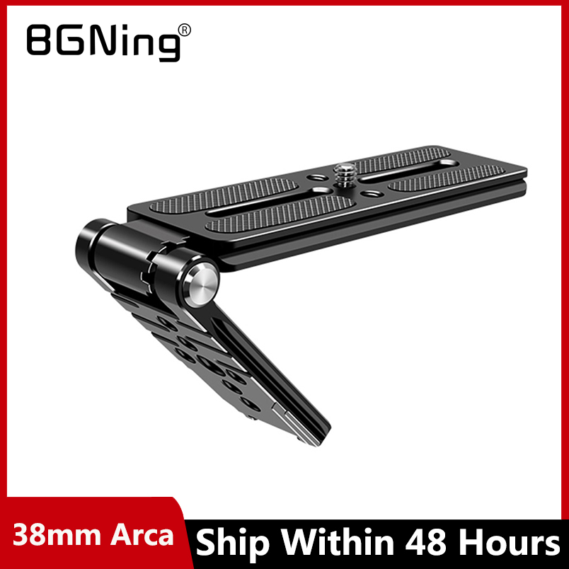 Universial L-plate Quick Release Plate Folding 38mm Arca Swiss 1/4 Hole QR Plate Bracket for SLR Camera Vertical Photography 9446b