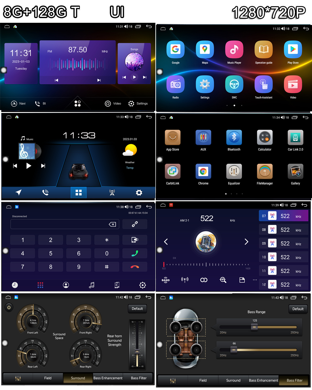 For Renault Kangoo 2008 2009 2015-2018 android 13 Car Radio Multimedia Video Player Android tablet No 2din 2 din dvd QLED 4G