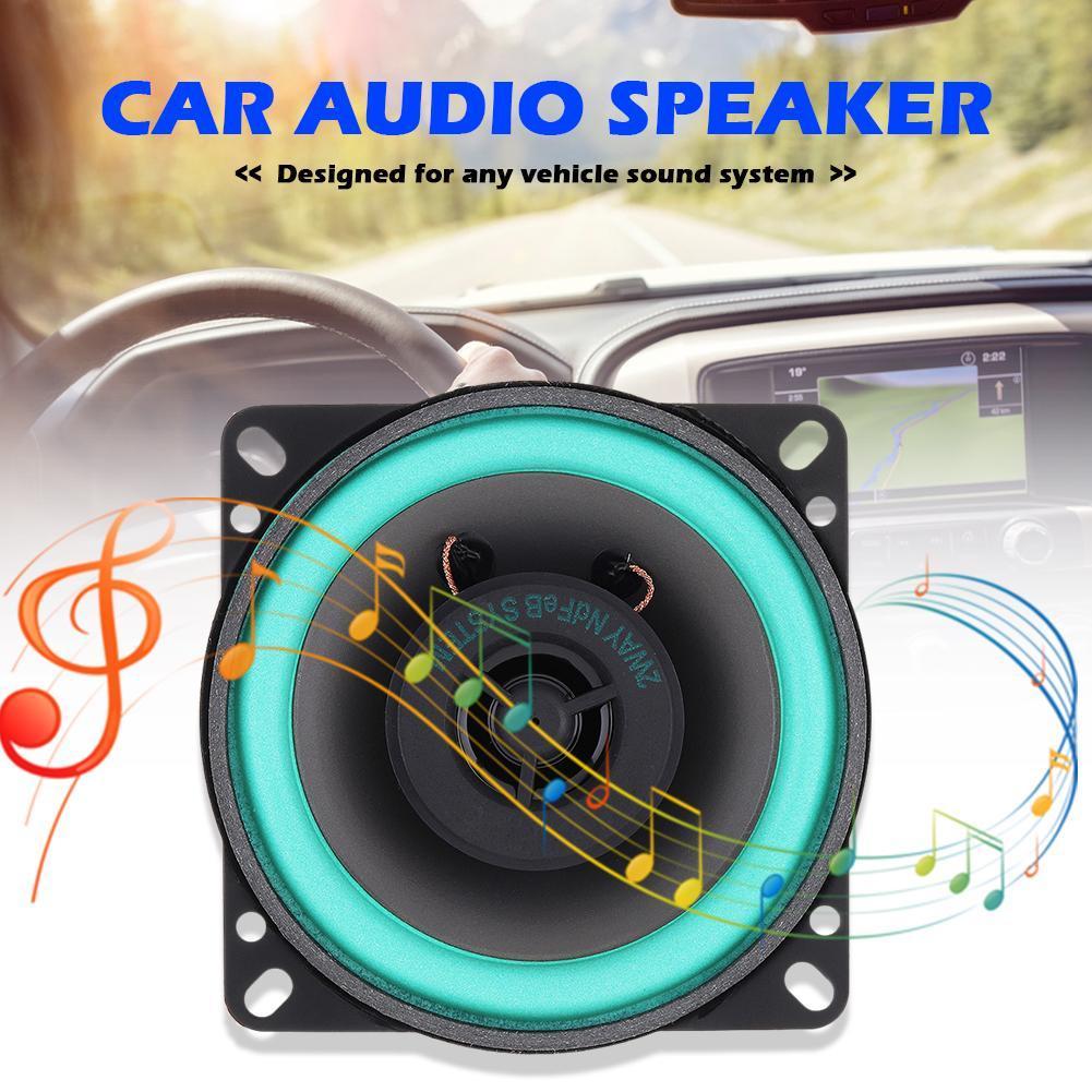 VO-402 4 inch 2 Way 100W Universal Car HiFi Coaxial Speaker Rubber Metal Audio Loudspeaker for Vehicle Audio System