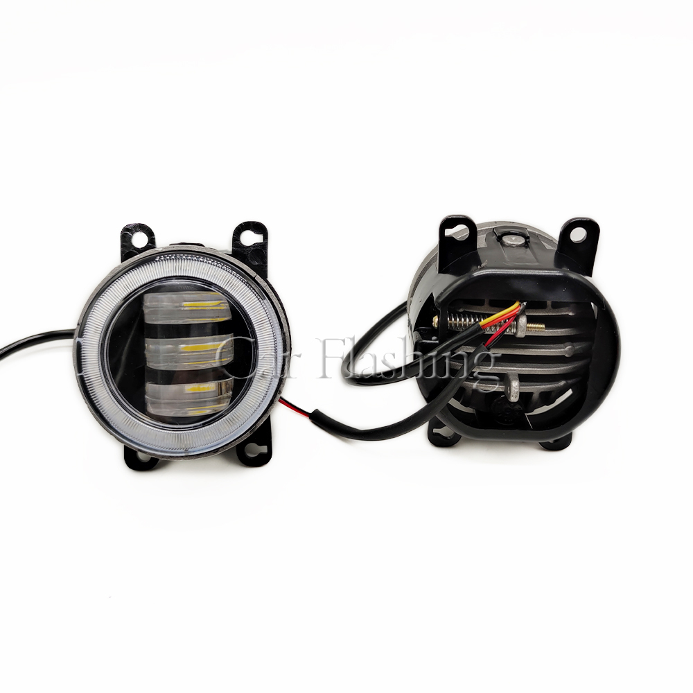 Fog Light Assembly For Honda Civic 2016-2021 (Including Type R) Car LED Lens Angel Eye DRL Daytime Running Light 12V