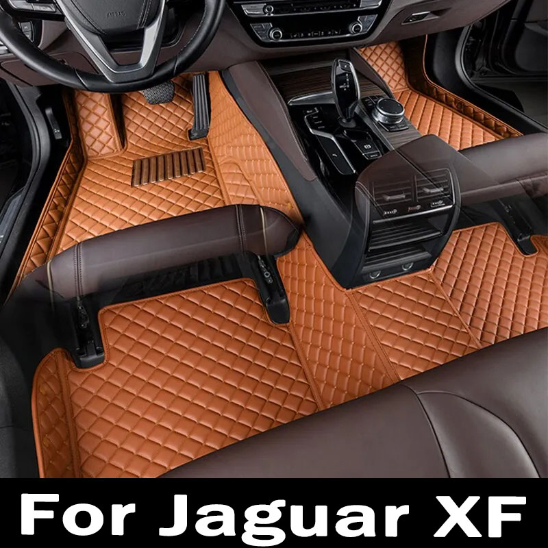 Floor Mats For Jaguar XF X250 2008~2015 Carpet Rug Durable Leather Mat Auto Anti Dirty Pads Interior Parts Car Accessories