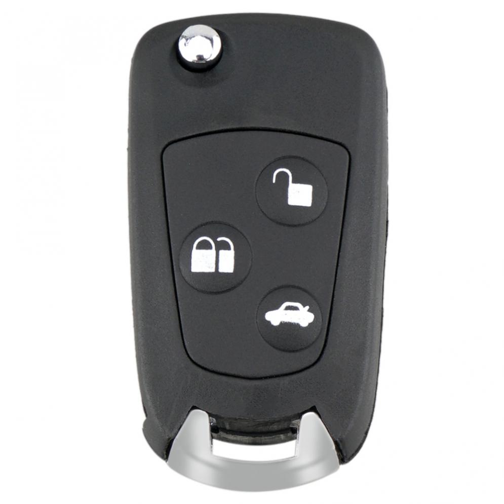 3 Buttons Remote Car Key Fob Shell Modified Flip Folding Flip Key Case Shell Fit for Ford Mondeo Fiesta with FO21 Blade