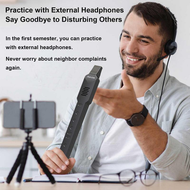 Mini Saxophone Instrument Electronic Music Instrument With Removable Nozzle Digital Wind Instrument For Adults Students