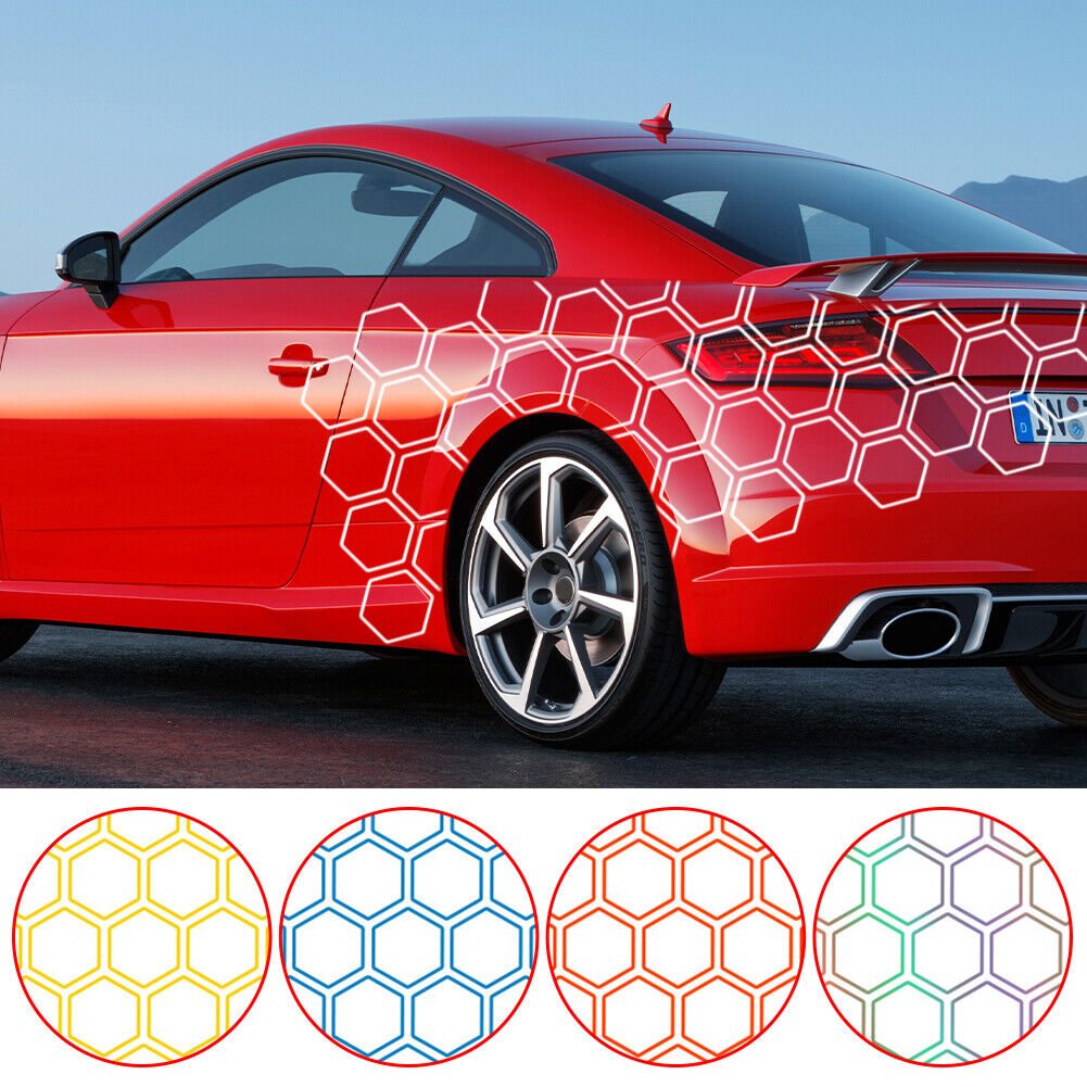 Creative Open Style Auto Graphics Honeycomb Decor Tuning Car Side Sticker For Audi Benz Universal Cars