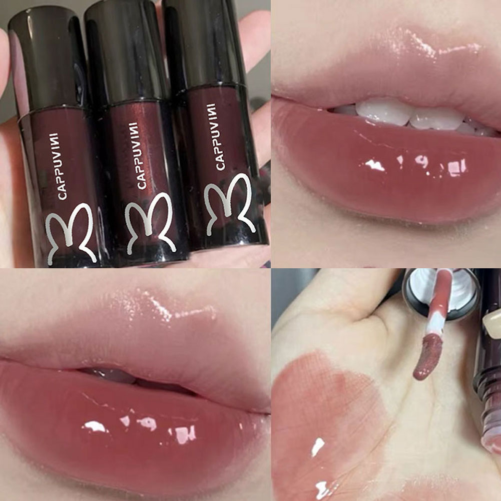 Cute Lipgloss Bulk Moisturizer Lip Plumper Lip Gloss Cosmetics Reduce Lip Line Nutritious Liquid Lipstick Lips Tint Lip Glaze