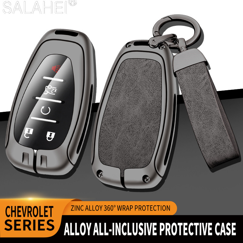 Metal Car Key Case Cover for Chevrolet Onix Equino Orlando Cruze Spark Sonic Camaro Volt Bolt Trax Malibu Blazer Traverse Seeker b385d