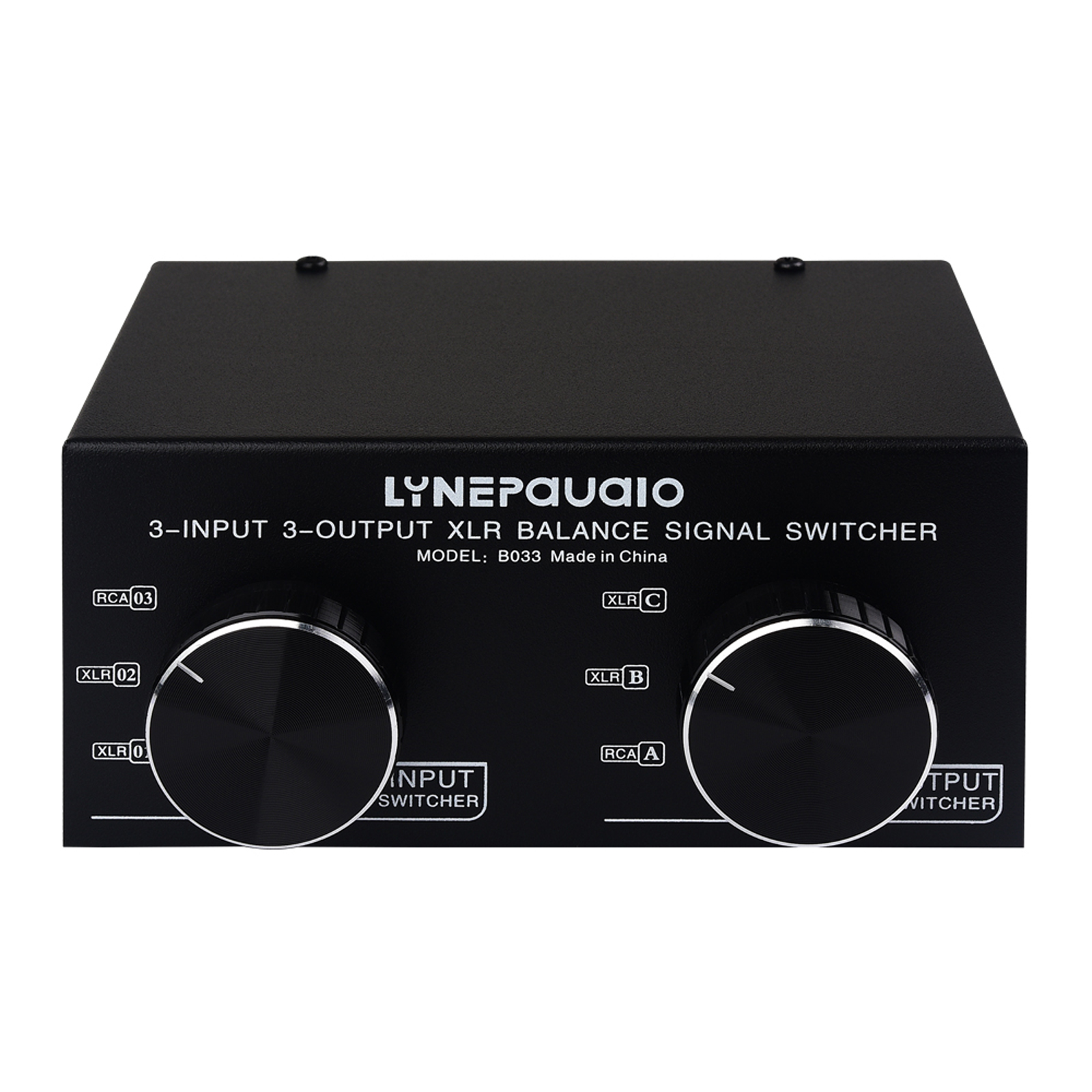 Audio Converter 3 Input to 3 Output Fully Balanced XLR Signal Passive Stereo Selector Switcher/Balanced XLR to Unbalanced RCA