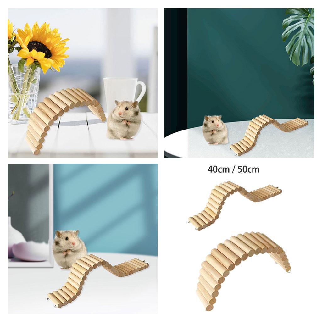 Hamster Climbing Ladder Wooden Bridge for Guinea Pigs Rats Hedgehog Gerbils Mouse Sugar and Other Small Animals