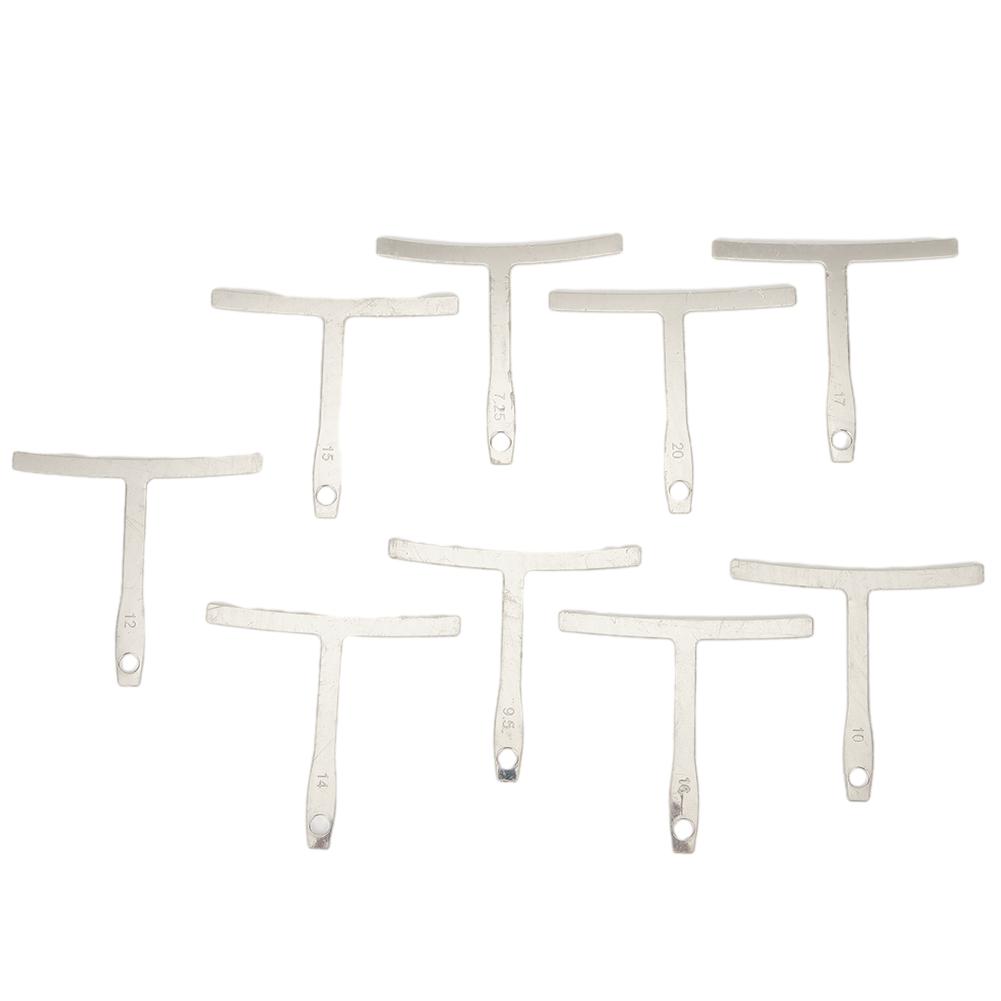 9pcs Guitar Neck Notched Straight Edge Builder Measure - Understring Radius Gauge Guitar Bridge Saddle Setup Tool Guitar Part