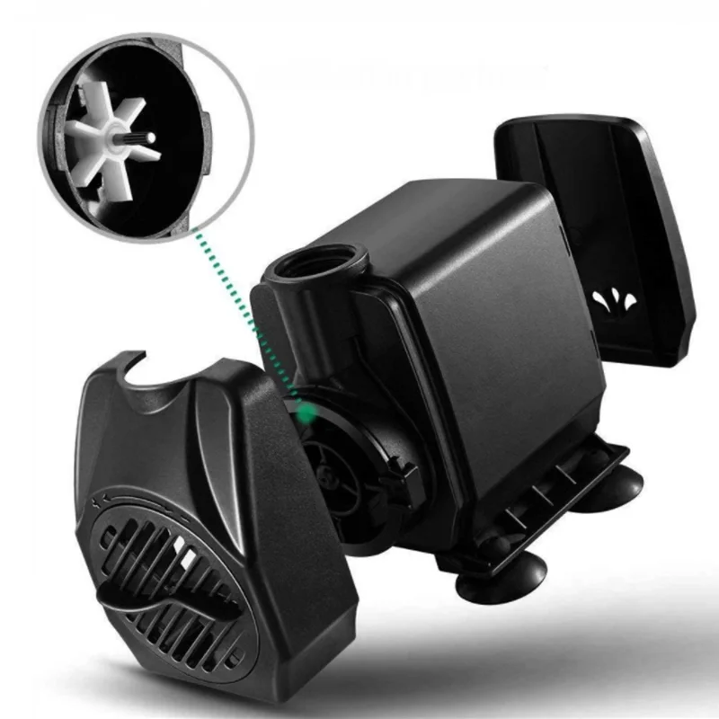 3/5/10/16W LED Light Fountain Pump Fish Tank Water Pump for Rockery Garden Aquarium Decoration Air Pump 110V/220V