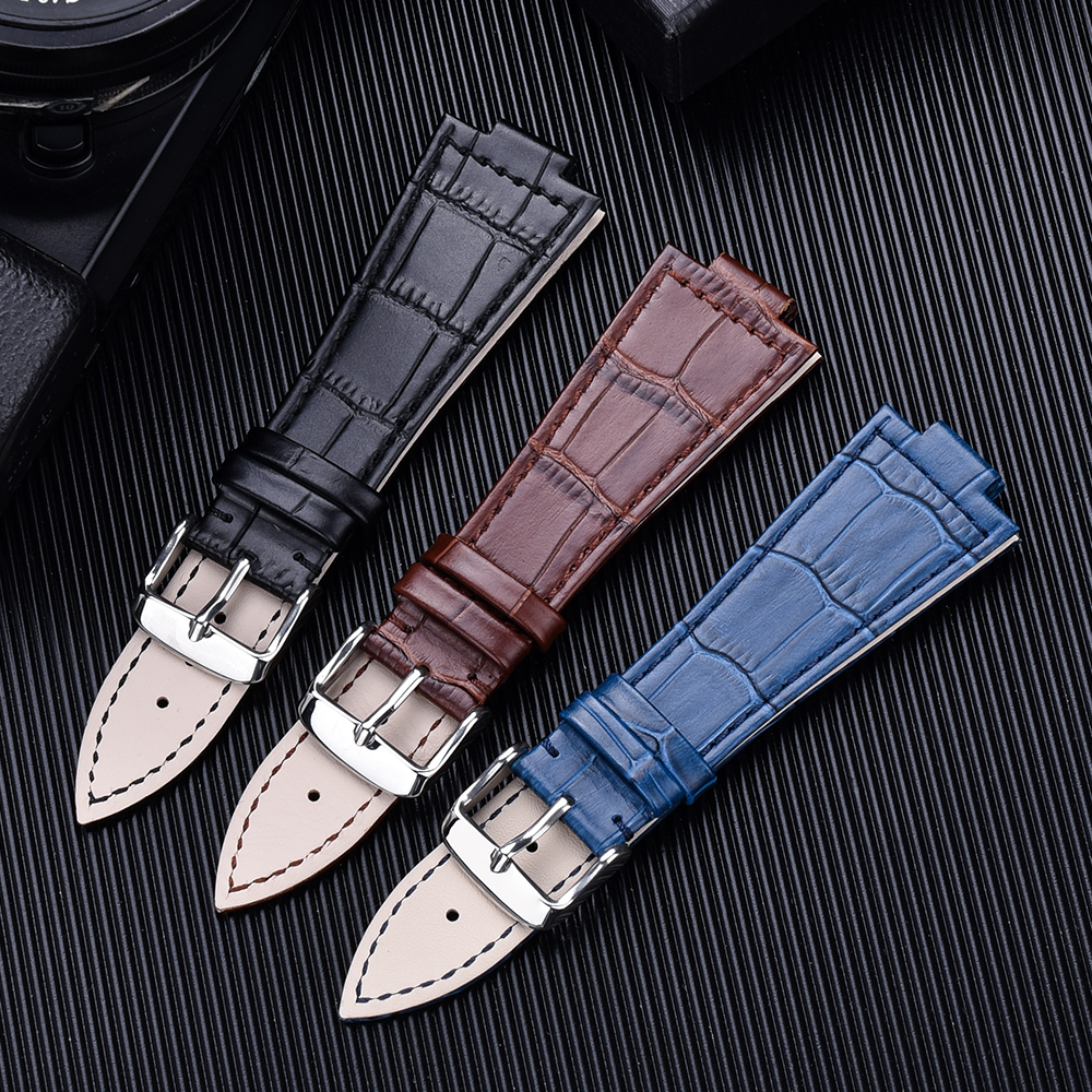 12mm Cowhide Leather Watchband For Tissot PRX series Strap T137.407 T137.410 Super Player Bracelet Convex End Men's Wrist Straps