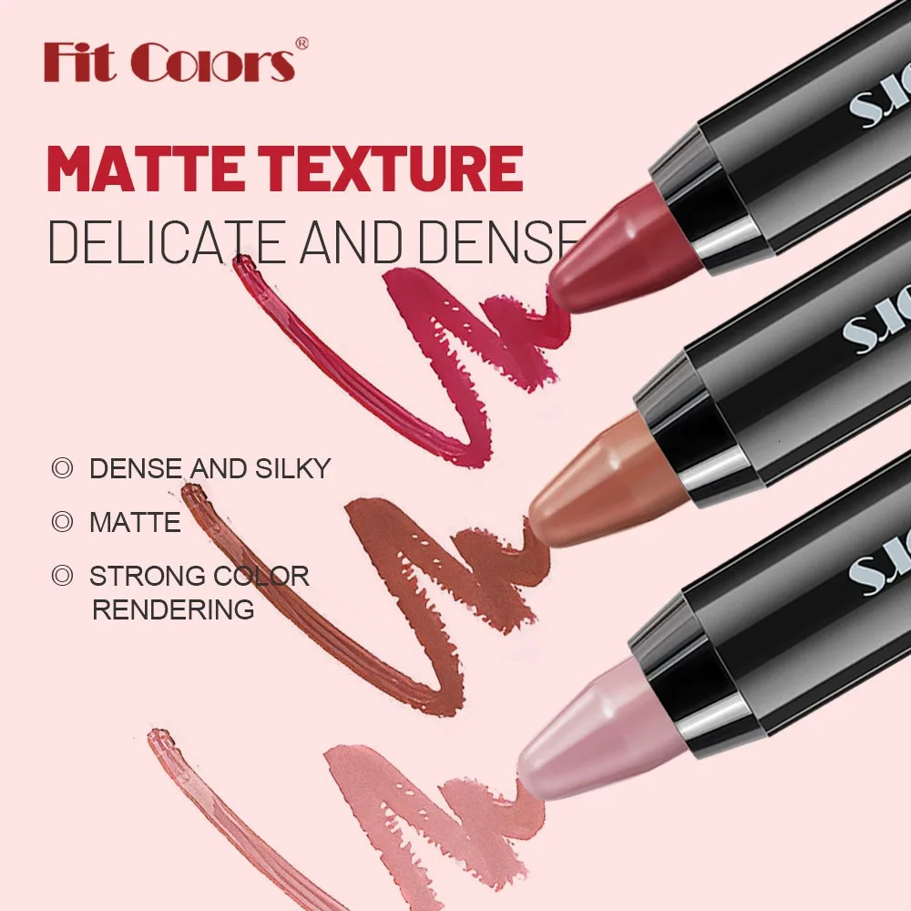 Matte Brown Lip Liner Pencil Lip Outline Contouring Lasting Waterproof Lipstick Crayon Pigments Moisturizing Lip Balm Cosmetics 240713