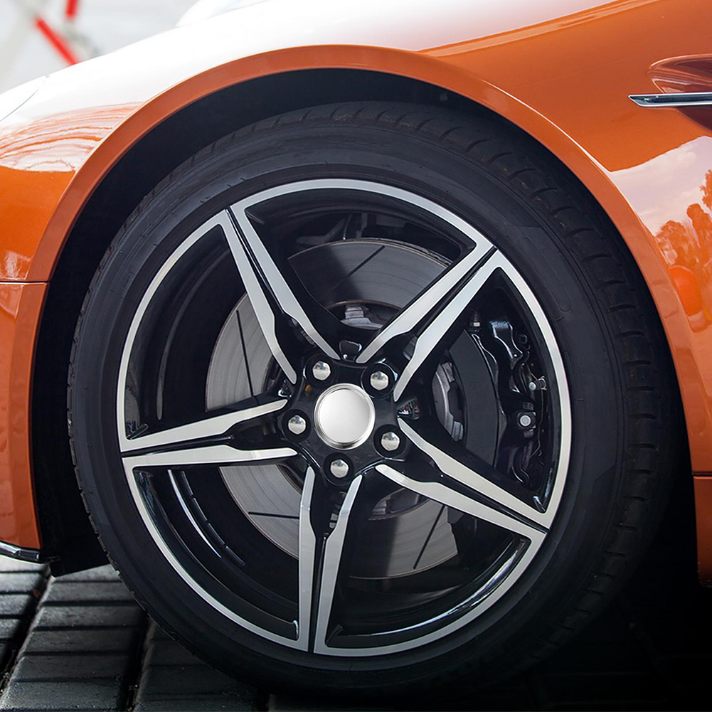 4Pcs 75mm Universal Wheels Hubcap Chrome Sier ABS Plastic Auto Wheel Center Cap Car Styling