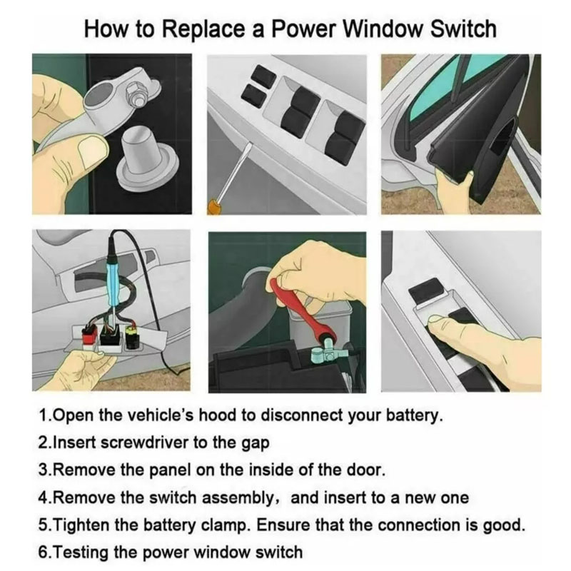Power Master Window Switch 84820-04041 8 Pins For FJ Cruiser 2007-2011 Sienna 1998-2000 Toyota Solara 1999-2003