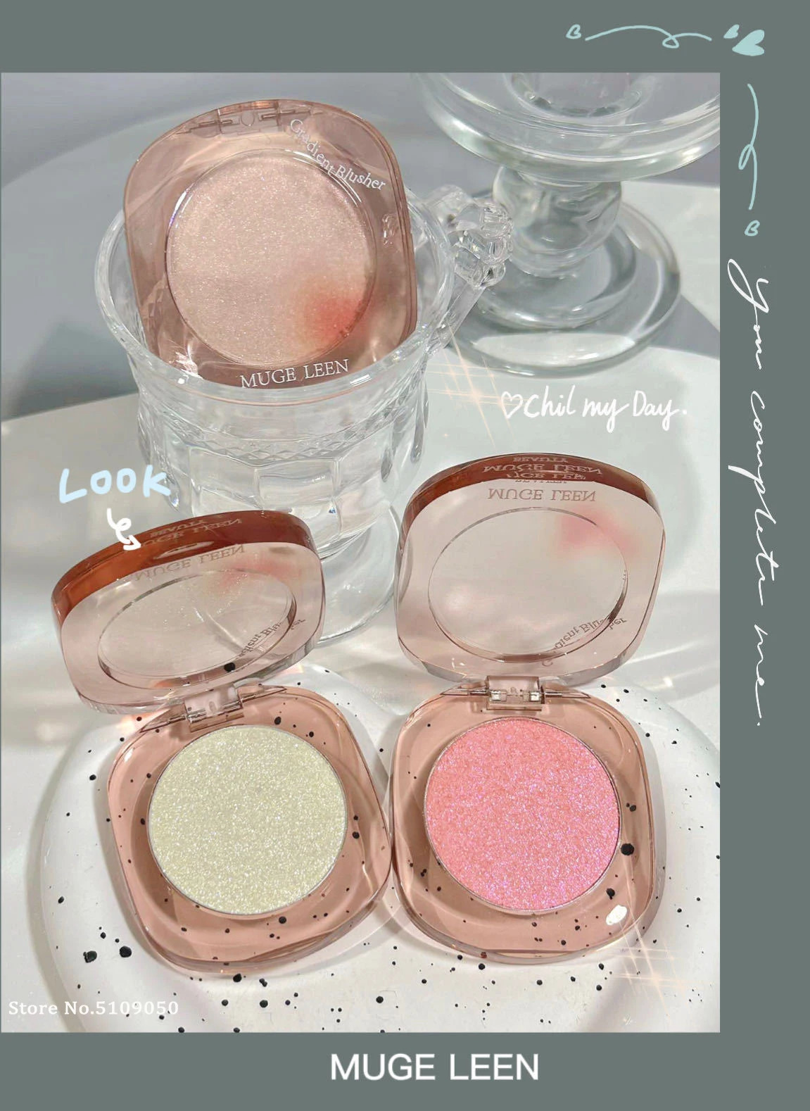 Makeup Highlighter Pink Polarized Shiny Glitter Brighten Cheekbones Eyes High Gloss Palette Highly Pigmented Shimmer Fine Shine X251027