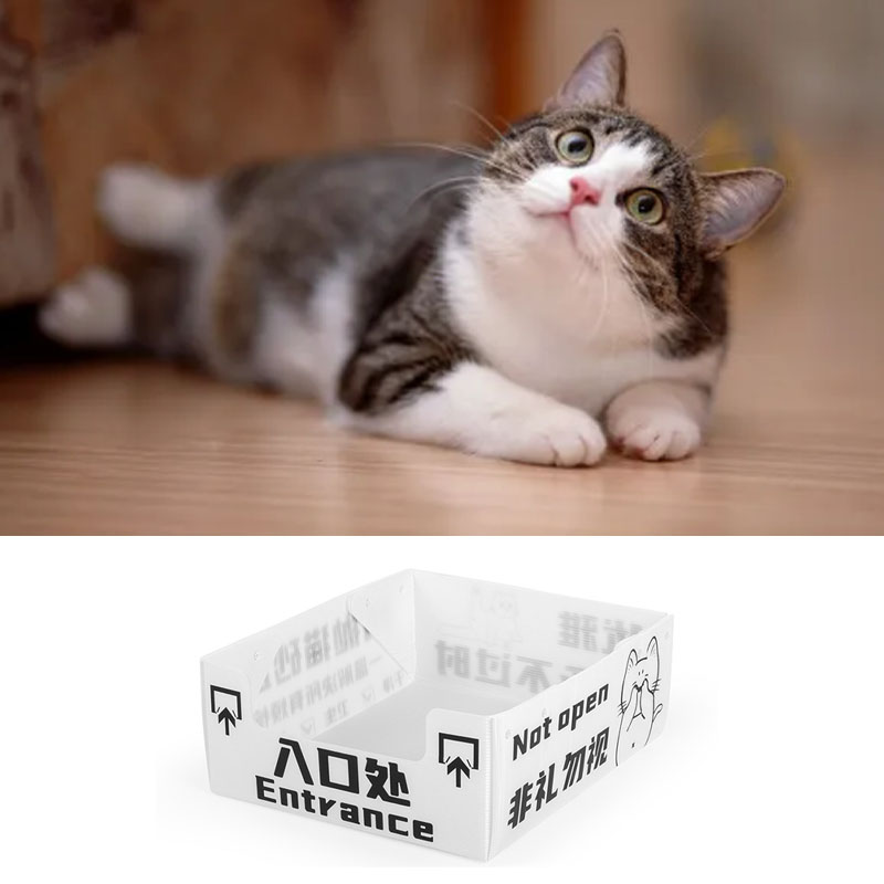 Disposable Litter Box Multipurpose Portable Large Space Waterproof Leakage Proof Foldable Kitty Litter Box For Travel Outdoor