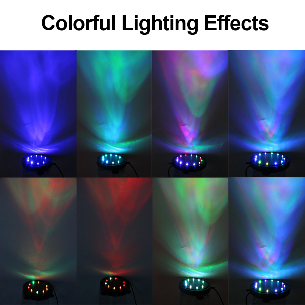 Colorful Lighting 10.5cm/12.5cm LED Diving Light Oxygen Bubble Light Fish Tank Landscaping Decoration EU Plug Aquarium Lamp