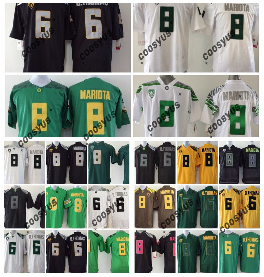 6 DeAnthony Thomas Jersey Hommes Oregon Ducks College Football jersey 8 Marcus Mariota Maillots 2024 NCAA Jersey new