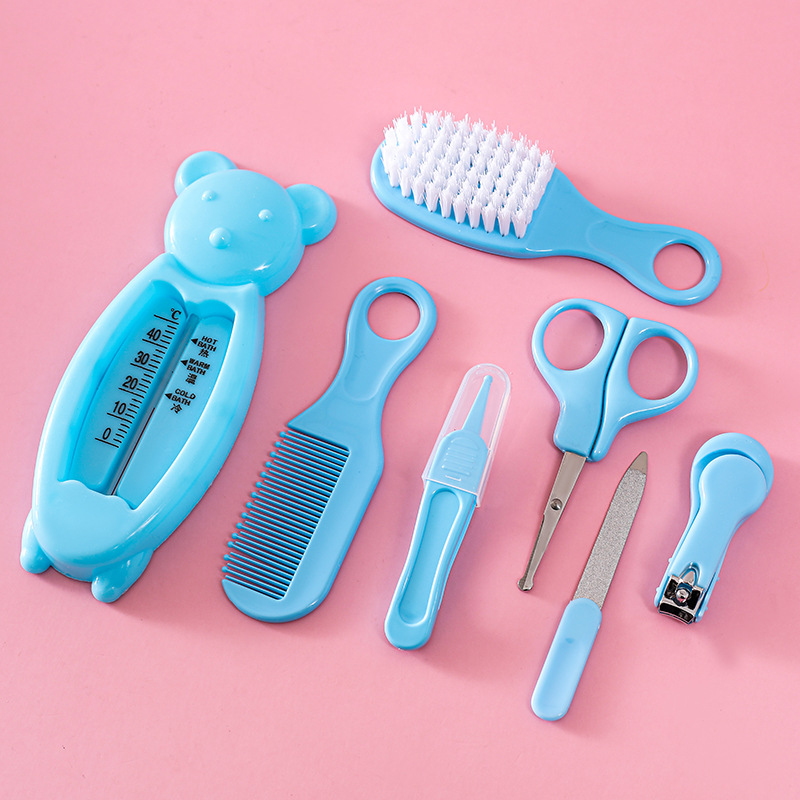 Newborn Baby Nail Hair Daily Care Kit Kids Thermometer Grooming Care Nail Hair Care Set High Quality Nail Clipper Hair Comb