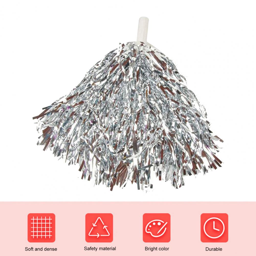 Cheerleading Pom Poms Durable Pe Material Pom Poms Cheerleader Pompoms Set for Sports Events Dancing Atmosphere Props 2pcs smile