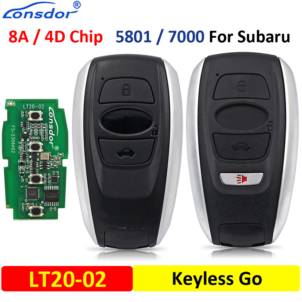 Lonsdor LT20-02 Smart Car Key Fob for K518ISE K518S KH100+ for Subaru STI Legacy Outback Ascent Crosstrek Forester Impreza 2c01a