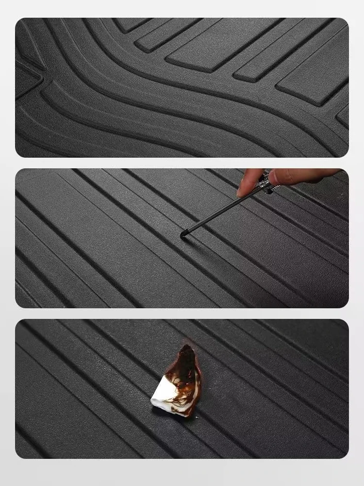 Car Trunk Mat For VW Tiguan L 7 Seats 2017~2023 Car Rear Trunk Mats Floor Tray Boot Liner Protective Pads Accessories 0058f