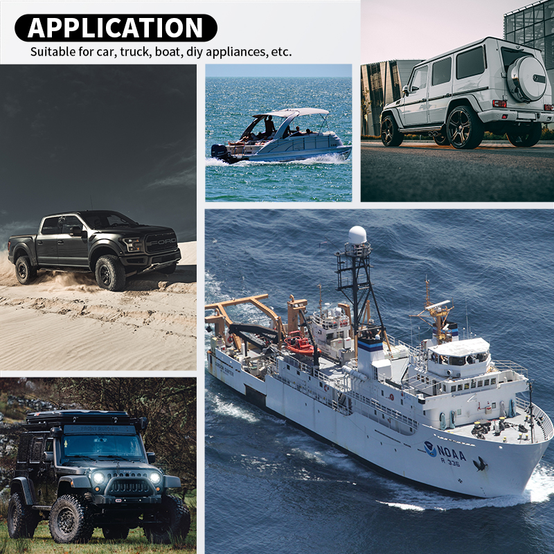 DaierTek 4PCS Rocker 12V 20A Round Toggle 12 Volt DC Lighted 3 Pin 2 Way SPST Switch for Automotive Car Boat