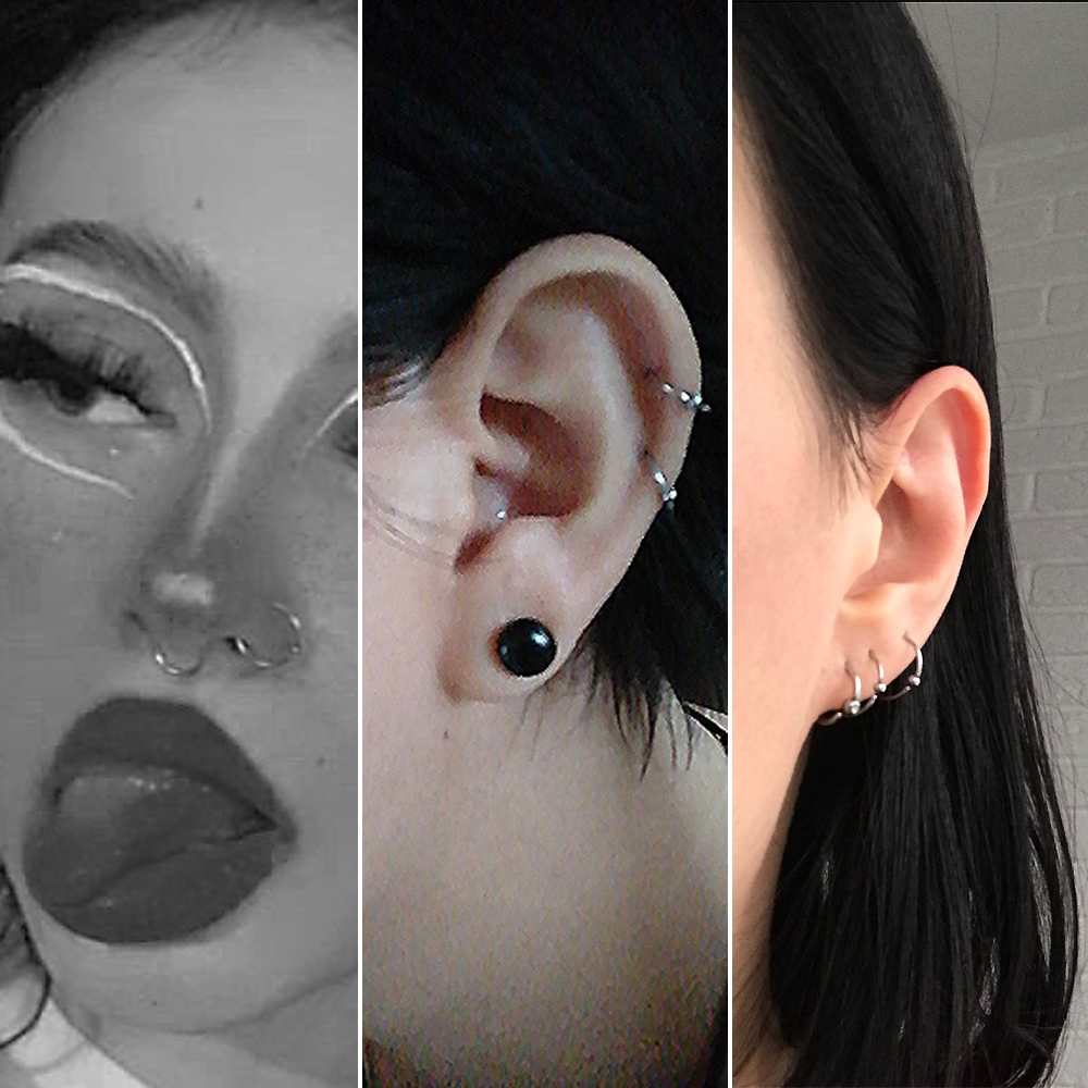 6/9Pcs Nose Septum Hoop Lip Rings Ear Tragus Helix Earring Eyebrow Nostril Studs Body Piercing Jewelry Surgical Steel 20G 0.8mm