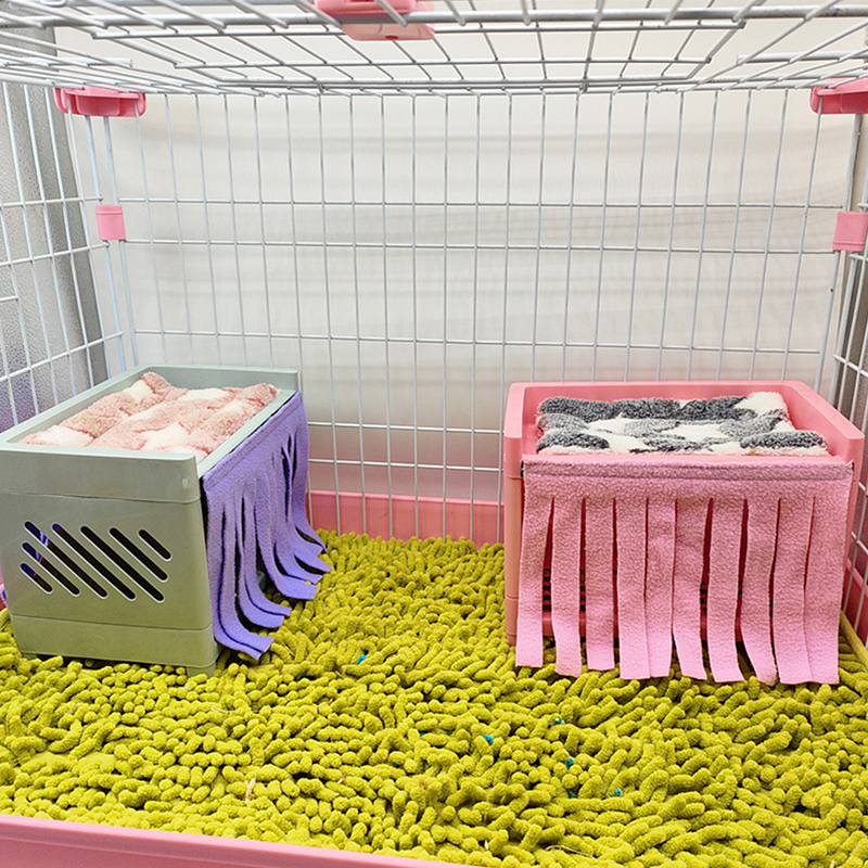 Hide House Bed Tassel Door Curtain Hideout Soft Comfortable Washable Small Animals Cage Accessories For Guinea Pig Nest Mat