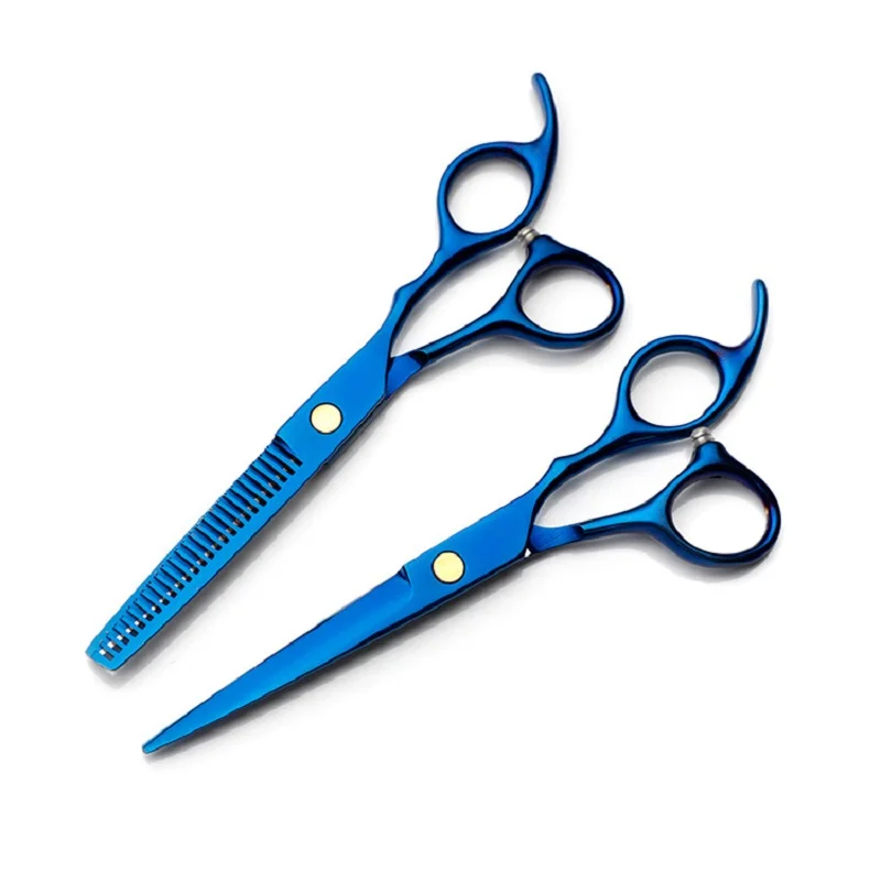 Hair Professional Scissors 6.0 Hairdressing Scissors Thinning Barber Scissor Set Hair Cutting Scissors smile