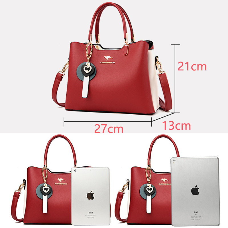 Brand Women's Shoulder Bags 2024 New 3-Layer Large Capacity Tote Bag High Quality Leather Women Handbag Luxury Designer Handbags