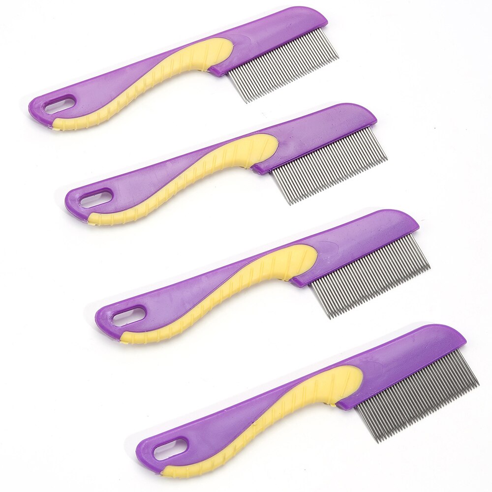 4pcs Set Pets Hair Terminator Combs Cleaning Hair Brush Shedding Tools Headlice Density Teeth Remove Nits Comb Hair Tool