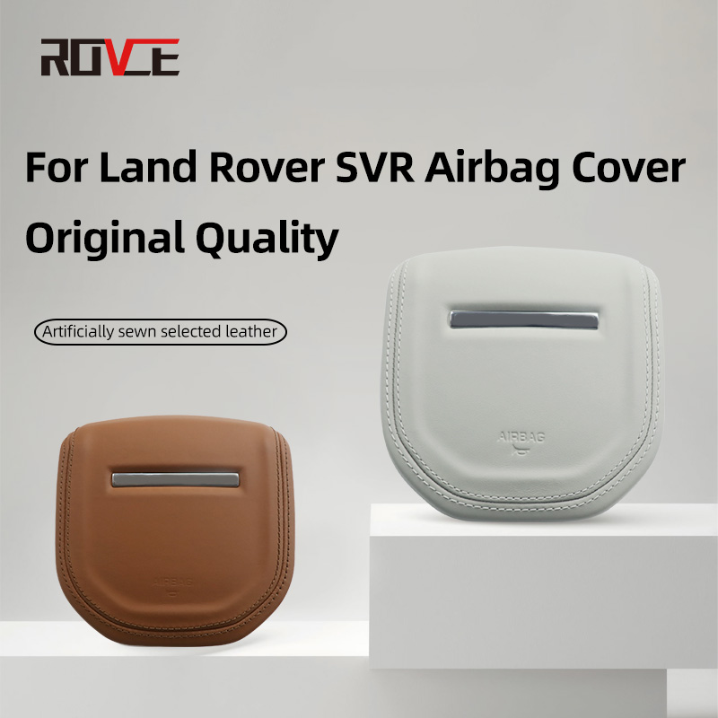 ROVCE Steering Wheel Horn Cover For Land Rover For Range Rover Vogue/Sport /Discovery Sport /Evoque Genuine Leather Airbag Cover